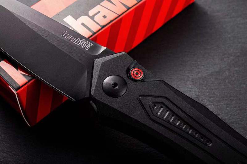 Kershaw 7800BLK Launch 6 AUTO Folding Knife 3.75" CPM-154 Black DLC Blade, Aluminum Handles