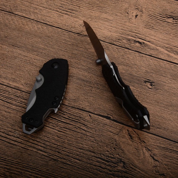 Kershaw 3800 Shuffle II Multi- Function Folding Knife 2.25" Blackwash 8Cr14mov Plain Blade, Glass-Filled Nylon Handles