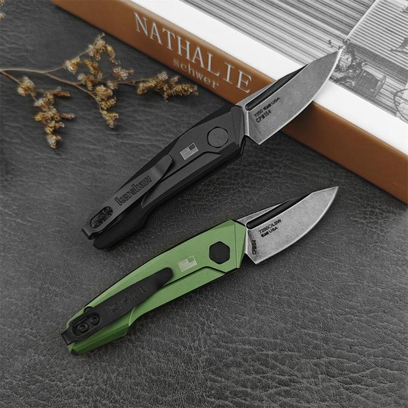 Kershaw 7250 Launch 9 AUTO Folding Knife 1.8" Working Finish CPM-154 Drop Point Blade, Black Anodized Aluminum Handles