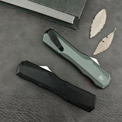 Kershaw 9000TDAM Matt Diskin Livewire OTF AUTO Knife 3.3" CPM-MagnaCut Tanto Blade, Black Aluminum Handles