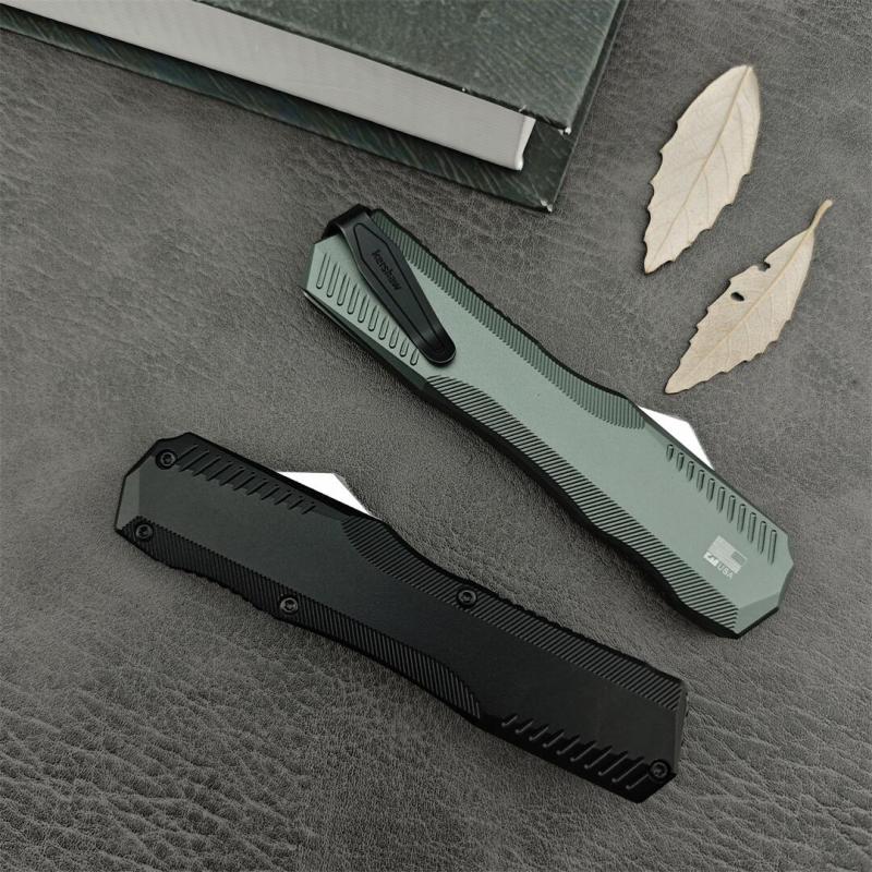 Kershaw 9000TDAM Matt Diskin Livewire OTF AUTO Knife 3.3" CPM-MagnaCut Tanto Blade, Black Aluminum Handles