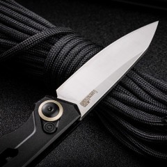 Kershaw 7550 Launch 11 AUTO Folding Knife 2.75" BlackWashed CPM-154 Tanto Blade, Black Aluminum Handles