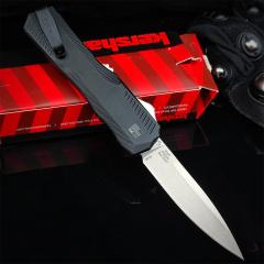Kershaw 9000 Matt Diskin Livewire OTF AUTO Knife 3.3" CPM-MagnaCut Stonewashed Spear Point Blade, Black Aluminum Handles