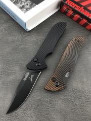 Kershaw 7600 Auto Folding Knife 3.35" Working Finish 8Cr13mov Drop Point Blade, G10 Handles