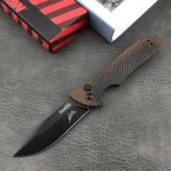 Kershaw 7600 Auto Folding Knife 3.35" Working Finish 8Cr13mov Drop Point Blade, G10 Handles