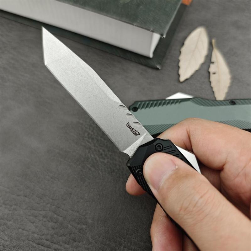 Kershaw 9000TDAM Matt Diskin Livewire OTF AUTO Knife 3.3" CPM-MagnaCut Tanto Blade, Black Aluminum Handles