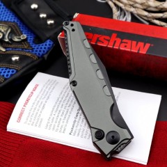 Kershaw 7900GRYBLK Launch 7 AUTO Folding Knife 3.75" Black CPM-154 Clip Point Blade, Aluminum Handles - Tim Galyean Design