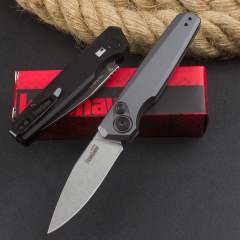 Kershaw 7551BLK Launch 18 AUTO Folding Knife 2.79" CPM-154 Drop Point Blade, Black Aluminum Handles
