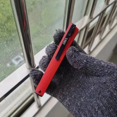 CRKT 7096 Red Rogers CEO Gentleman's Folding Knife 3.15" D2 Satin Plain Blade, Red G10 Handles