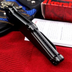 Kershaw 7900GRYBLK Launch 7 AUTO Folding Knife 3.75" Black CPM-154 Clip Point Blade, Aluminum Handles - Tim Galyean Design