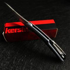 Kershaw 1225 Reverb XL Folding Knife 3" Black Upswept Blade, Blue-Gray G10 Handle with Carbon Fiber Overlay, Frame Lock