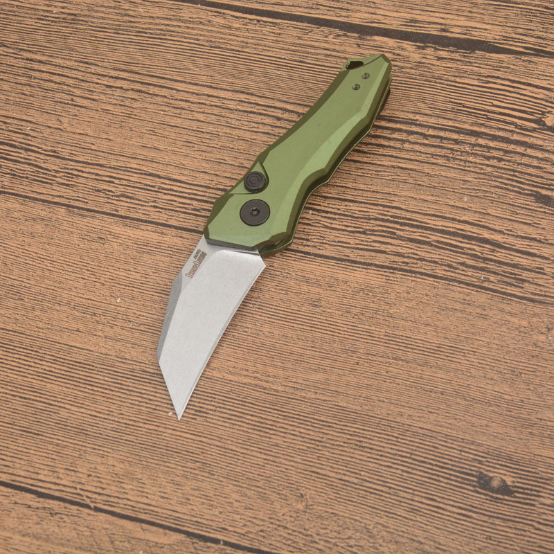 Kershaw 7350 Launch 10 AUTO Folding Knife 1.9" Stonewashed CPM-154 Hawkbill Blade, Dark Gray Anodized Aluminum Handles