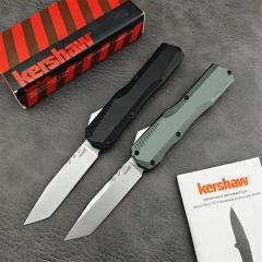 Kershaw 9000TDAM Matt Diskin Livewire OTF AUTO Knife 3.3" CPM-MagnaCut Tanto Blade, Black Aluminum Handles