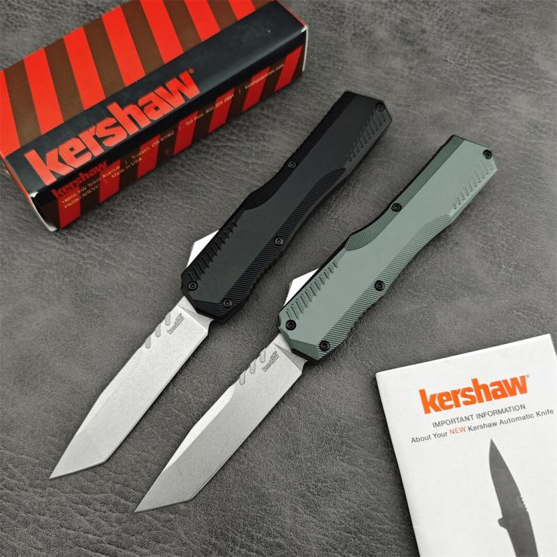 Kershaw 9000TDAM Matt Diskin Livewire OTF AUTO Knife 3.3" CPM-MagnaCut Tanto Blade, Black Aluminum Handles