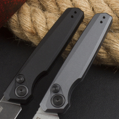 Kershaw 7551BLK Launch 18 AUTO Folding Knife 2.79" CPM-154 Drop Point Blade, Black Aluminum Handles