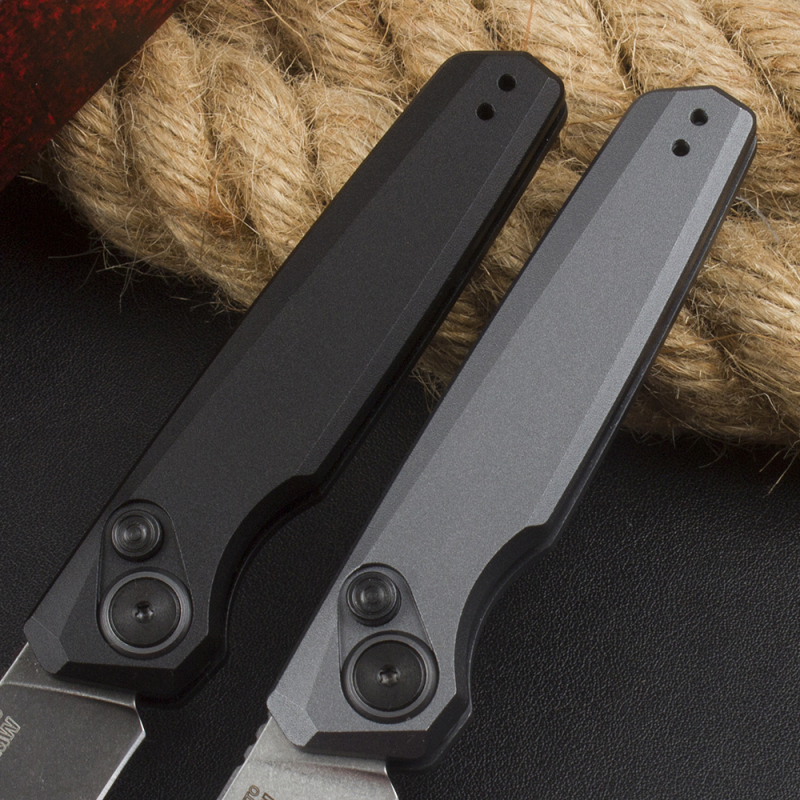Kershaw 7551BLK Launch 18 AUTO Folding Knife 2.79" CPM-154 Drop Point Blade, Black Aluminum Handles