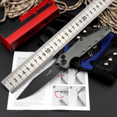 Kershaw 7900GRYBLK Launch 7 AUTO Folding Knife 3.75" Black CPM-154 Clip Point Blade, Aluminum Handles - Tim Galyean Design