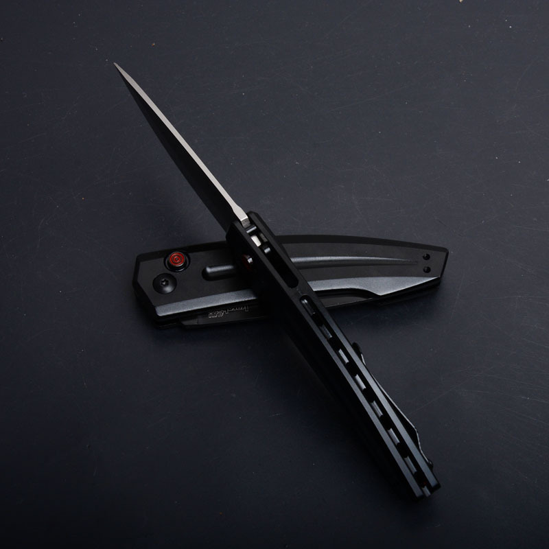 Kershaw 7200 Auto Folding Knife 2.68" Working Finish 8Cr13mov Drop Point Blade, Aluminum Handles