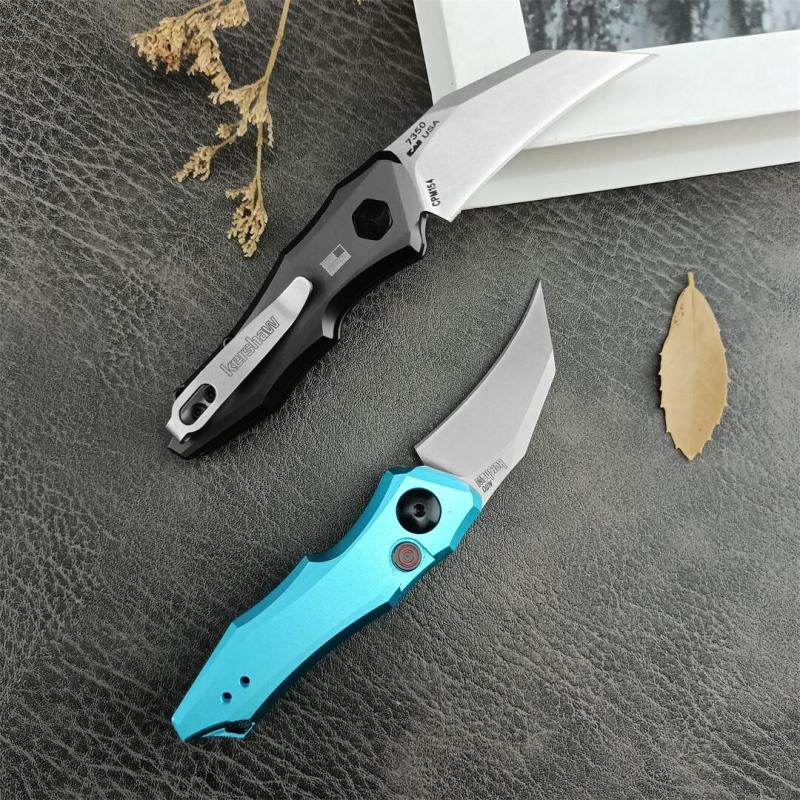 Kershaw 7350 Launch 10 AUTO Folding Knife 1.9" Stonewashed CPM-154 Hawkbill Blade, Dark Gray Anodized Aluminum Handles