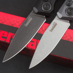 Kershaw 7551BLK Launch 18 AUTO Folding Knife 2.79" CPM-154 Drop Point Blade, Black Aluminum Handles