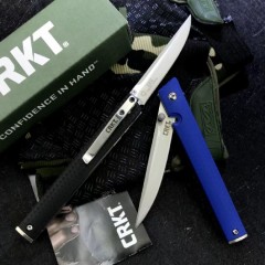 CRKT 7096 Rogers CEO Gentleman's Folding Knife 3.15" 8Cr13 Satin Plain Blade, Black GRN Handles