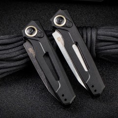 Kershaw 7550 Launch 11 AUTO Folding Knife 2.75" BlackWashed CPM-154 Tanto Blade, Black Aluminum Handles