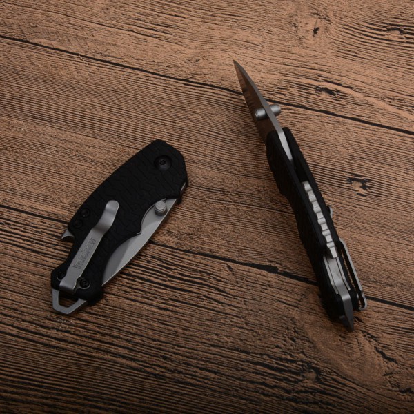 Kershaw 3800 Shuffle II Multi- Function Folding Knife 2.25" Blackwash 8Cr14mov Plain Blade, Glass-Filled Nylon Handles