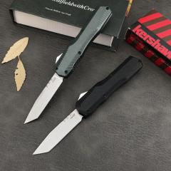 Kershaw 9000TDAM Matt Diskin Livewire OTF AUTO Knife 3.3" CPM-MagnaCut Tanto Blade, Black Aluminum Handles