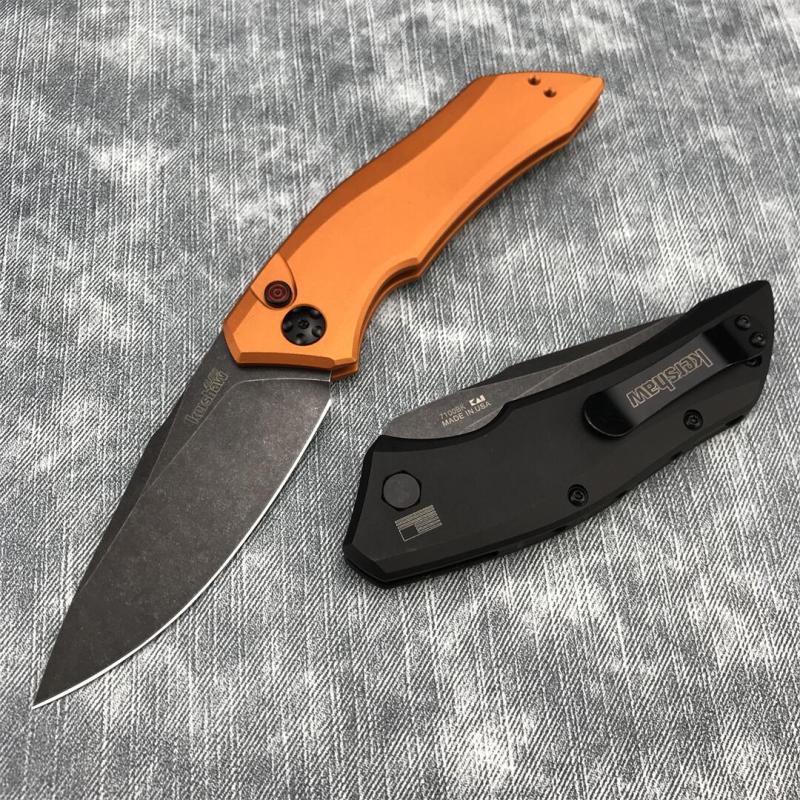 Kershaw 7100BW Launch 1 AUTO Folding Knife 3.4" CPM-154 Blackwash Plain Blade, Aluminum Handles