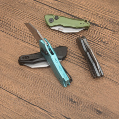 Kershaw 7350 Launch 10 AUTO Folding Knife 1.9" Stonewashed CPM-154 Hawkbill Blade, Dark Gray Anodized Aluminum Handles