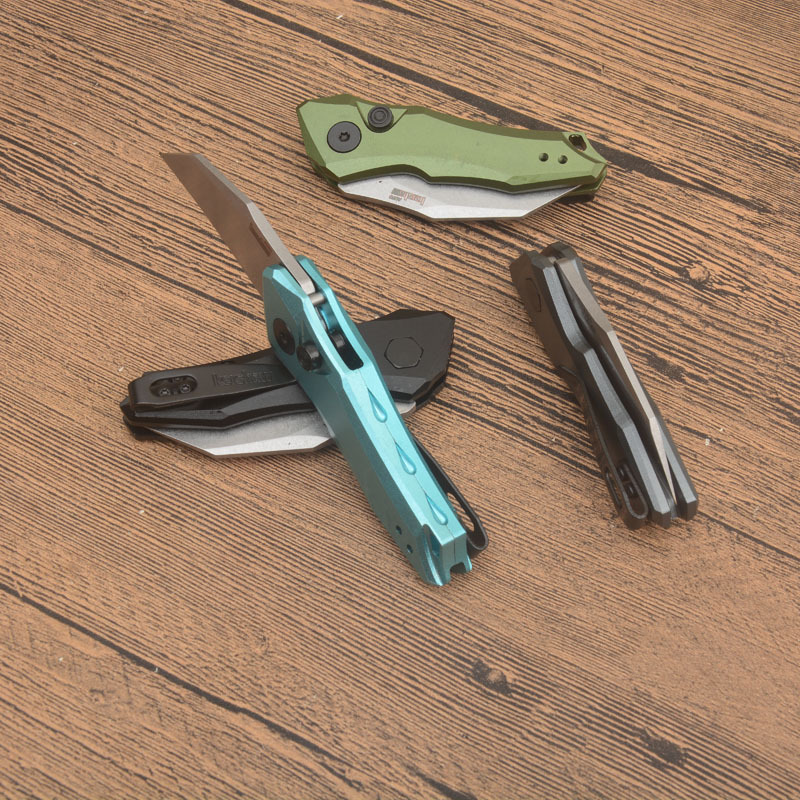 Kershaw 7350 Launch 10 AUTO Folding Knife 1.9" Stonewashed CPM-154 Hawkbill Blade, Dark Gray Anodized Aluminum Handles