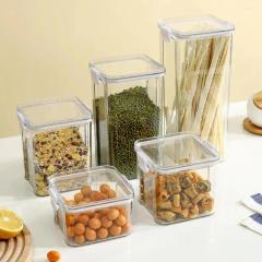 Storage Bottles Sealed Plastic Food Box Cereal Candy Dried Jars With Lid Fridge StorageTank Containers Household Items Kitchen Organizer