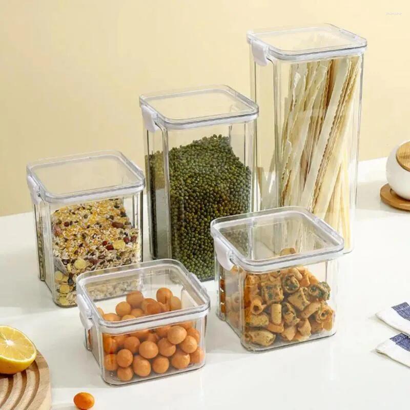 Storage Bottles Sealed Plastic Food Box Cereal Candy Dried Jars With Lid Fridge StorageTank Containers Household Items Kitchen Organizer