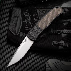 Pro-Tech Magic AUTO Folding Knife 3.07" 154CM DLC Plain Blade, Black Aluminum+Carbon Fiber Handles