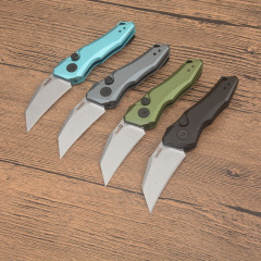 Kershaw 7350 Launch 10 AUTO Folding Knife 1.9" Stonewashed CPM-154 Hawkbill Blade, Dark Gray Anodized Aluminum Handles