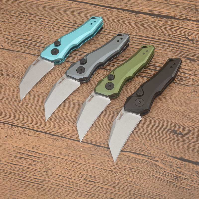 Kershaw 7350 Launch 10 AUTO Folding Knife 1.9" Stonewashed CPM-154 Hawkbill Blade, Dark Gray Anodized Aluminum Handles