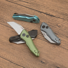 Kershaw 7350 Launch 10 AUTO Folding Knife 1.9" Stonewashed CPM-154 Hawkbill Blade, Dark Gray Anodized Aluminum Handles