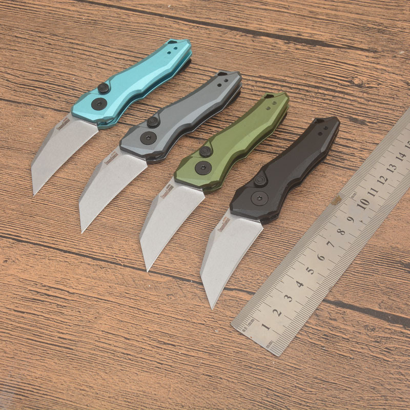 Kershaw 7350 Launch 10 AUTO Folding Knife 1.9" Stonewashed CPM-154 Hawkbill Blade, Dark Gray Anodized Aluminum Handles