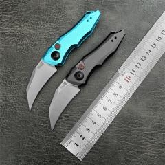 Kershaw 7350 Launch 10 AUTO Folding Knife 1.9" Stonewashed CPM-154 Hawkbill Blade, Dark Gray Anodized Aluminum Handles