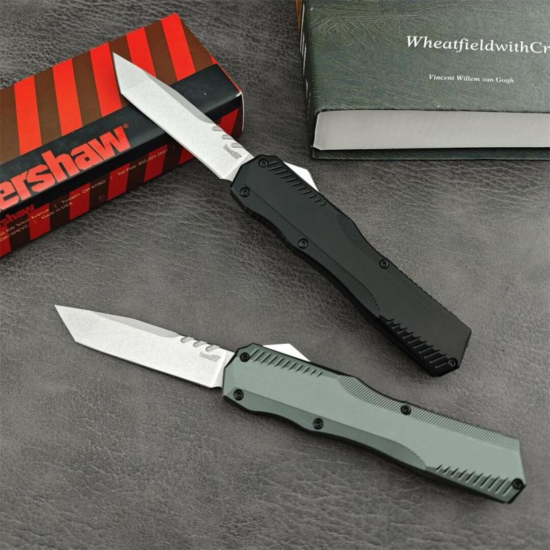 Kershaw 9000TDAM Matt Diskin Livewire OTF AUTO Knife 3.3" CPM-MagnaCut Tanto Blade, Black Aluminum Handles
