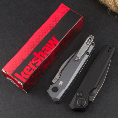 Kershaw 7551BLK Launch 18 AUTO Folding Knife 2.79" CPM-154 Drop Point Blade, Black Aluminum Handles