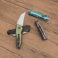 Kershaw 7350 Launch 10 AUTO Folding Knife 1.9" Stonewashed CPM-154 Hawkbill Blade, Dark Gray Anodized Aluminum Handles