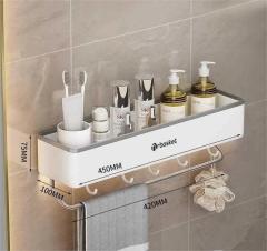 Mounted Bathroom Organizer Shelf Shampoo Cosmetic Storage Rack Bath kitchen Towel Holder Household Items Bathroom Accessories