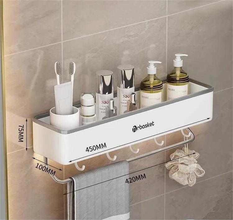 Mounted Bathroom Organizer Shelf Shampoo Cosmetic Storage Rack Bath kitchen Towel Holder Household Items Bathroom Accessories