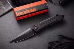 Kershaw 7800BLK Launch 6 AUTO Folding Knife 3.75" CPM-154 Black DLC Blade, Aluminum Handles