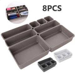 Household item drawer plastic storage box partition art combination eight piece cosmetic storage desktop organization