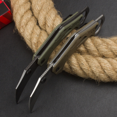 Kershaw 2064 Outlier Assisted Flipper Knife 2.6" 8Cr13Mov Karambit, Textured Black GFN Handles with Pinky Ring, Liner Lock