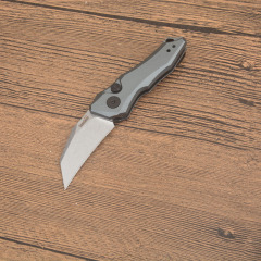 Kershaw 7350 Launch 10 AUTO Folding Knife 1.9" Stonewashed CPM-154 Hawkbill Blade, Dark Gray Anodized Aluminum Handles