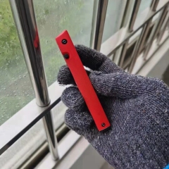 CRKT 7096 Red Rogers CEO Gentleman's Folding Knife 3.15" D2 Satin Plain Blade, Red G10 Handles