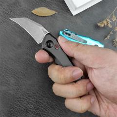 Kershaw 7350 Launch 10 AUTO Folding Knife 1.9" Stonewashed CPM-154 Hawkbill Blade, Dark Gray Anodized Aluminum Handles